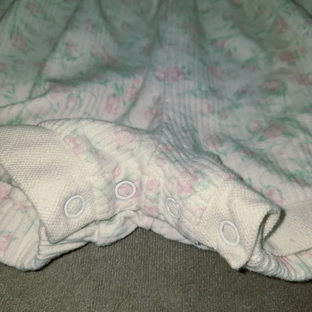 Little Miracles Baby Girl 3-6 Months Romper White Flowers
